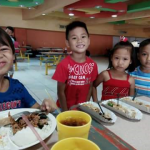 1-our little missionary with 3 of the poor children with no parents. parents died in bad traffic accident.
